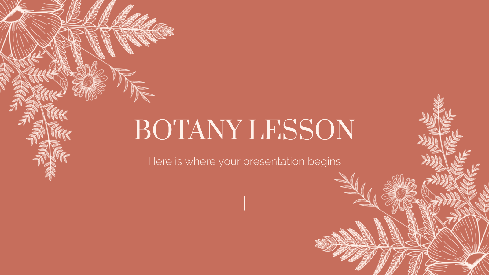 植物学课和PowerPoint模板